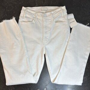 Mother The Hustler Ankle Fray Jeans, Fairest Of Them All Size 25